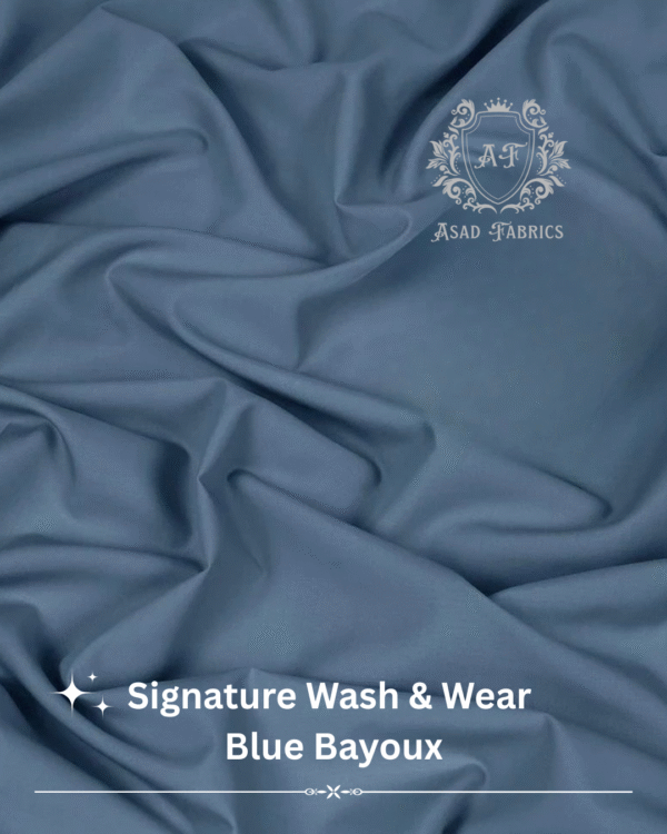 Blue Bayoux Signature Wash & Wear By Asad Fabrics