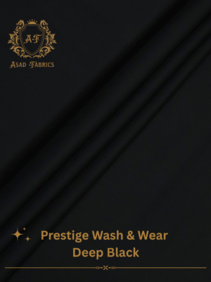 Deep Black Prestige Wash & Wear By Asad Fabrics