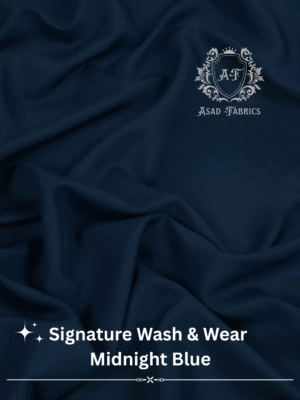 Midnight Blue Signature Wash and Wear Asad Fabrics